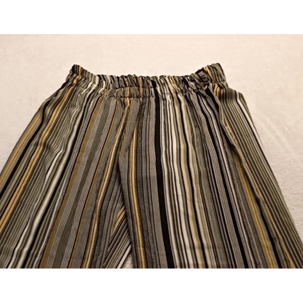 New Collection Pants Women's Striped Wide Leg Elastic Waist Multi-Color Trouser - Picture 7 of 10